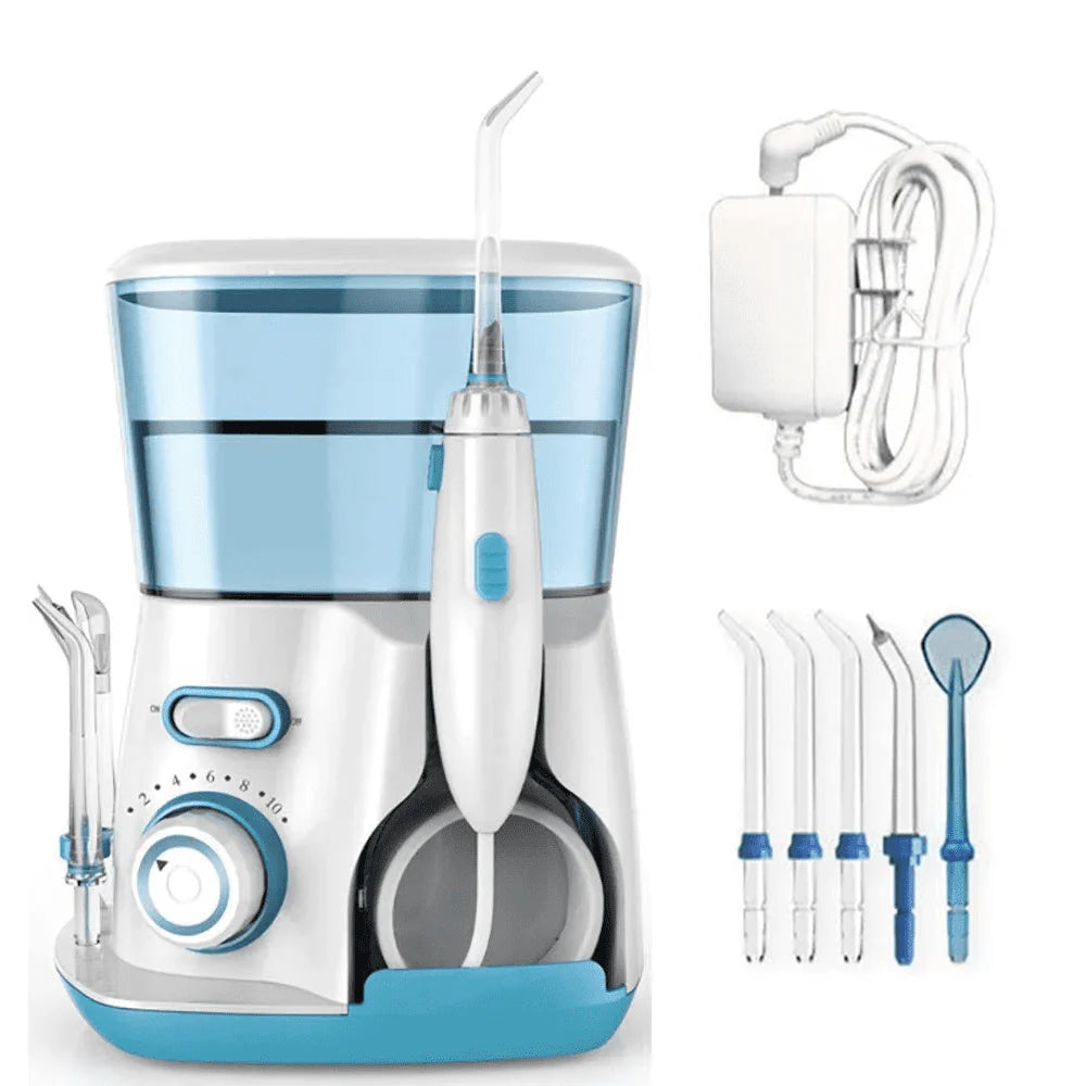 800ml Electric Dental Water Flosser Oral Irrigator with 5 Tips T96725