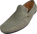 Leather Slip on Loafers Grey C2063