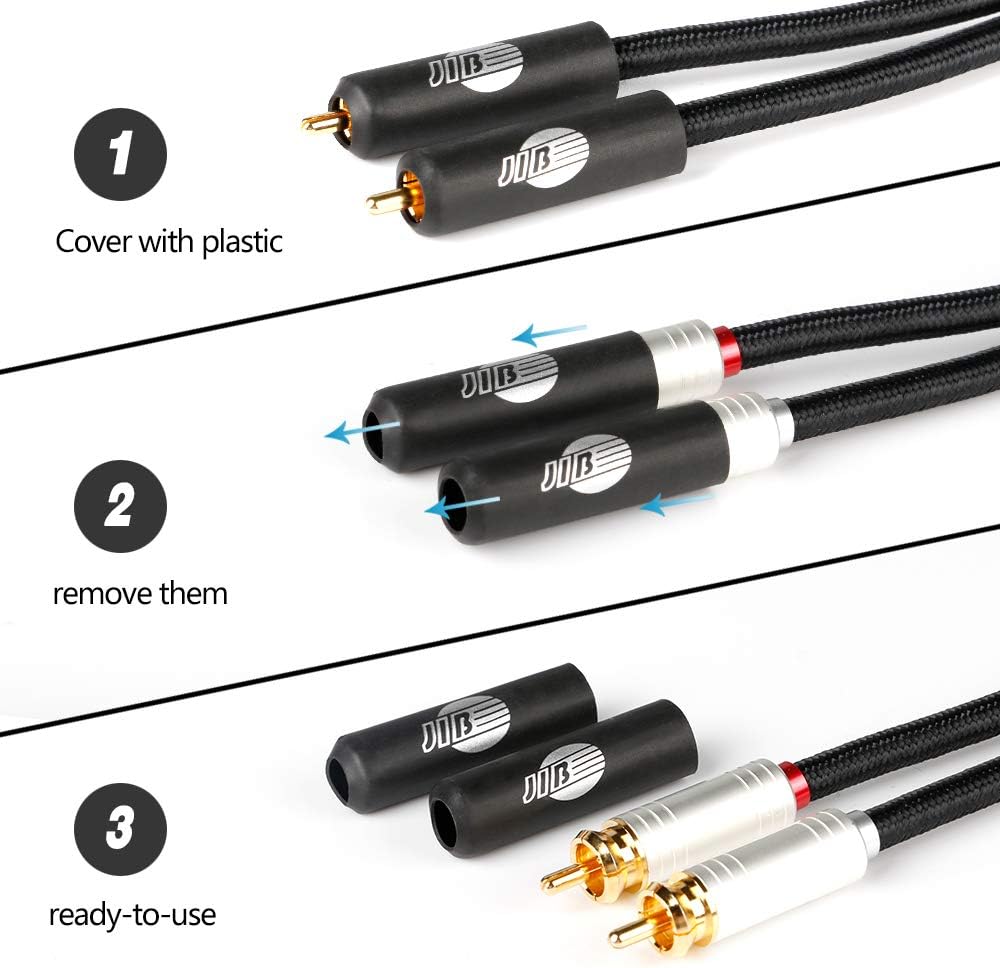 2RCA Male to 2RCA Male Audio Cable - 3ft R407