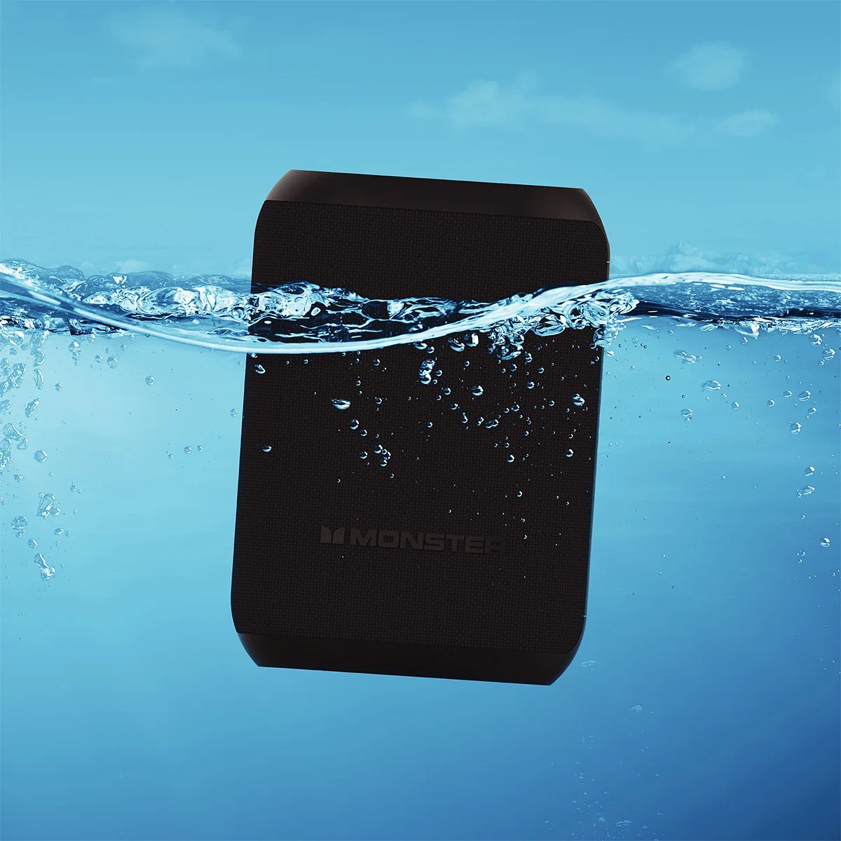 Waterproof Portable Bluetooth Speaker with Wireless Charging Base Black H9395
