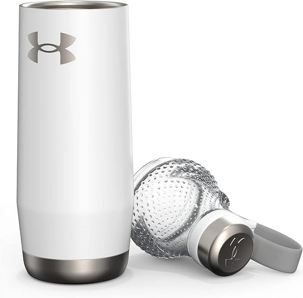 22oz Satin White Water Bottle E250