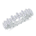 1.75 CT Moissanite Floral Band Ring, 925 Sterling Silver, US 4.00 F62489