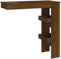 Black Engineered Wood Wall Table with Compartments G853796