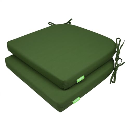 Outdoor Chair Cushions Set of 2 with Ties Water Repellant Fade Resistant P32269