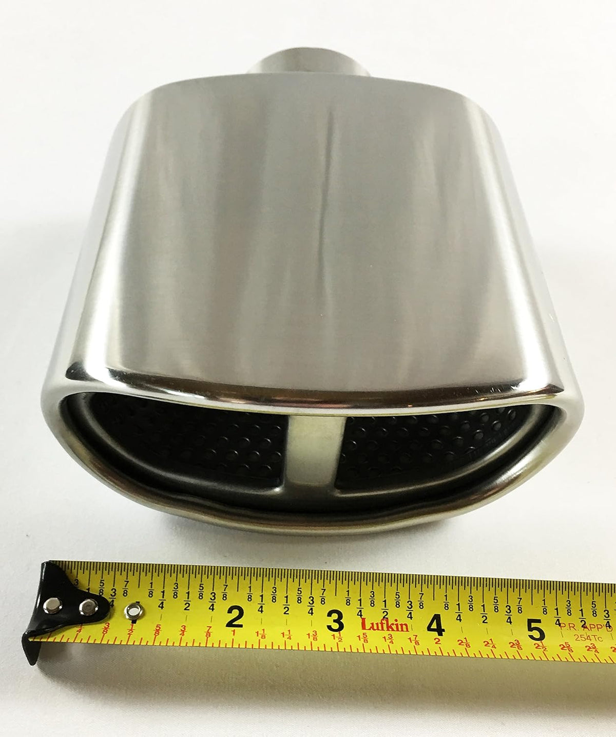 Double Wall Rolled Oval Split Stainless Steel Exhaust Tip Pack of 2 Y188