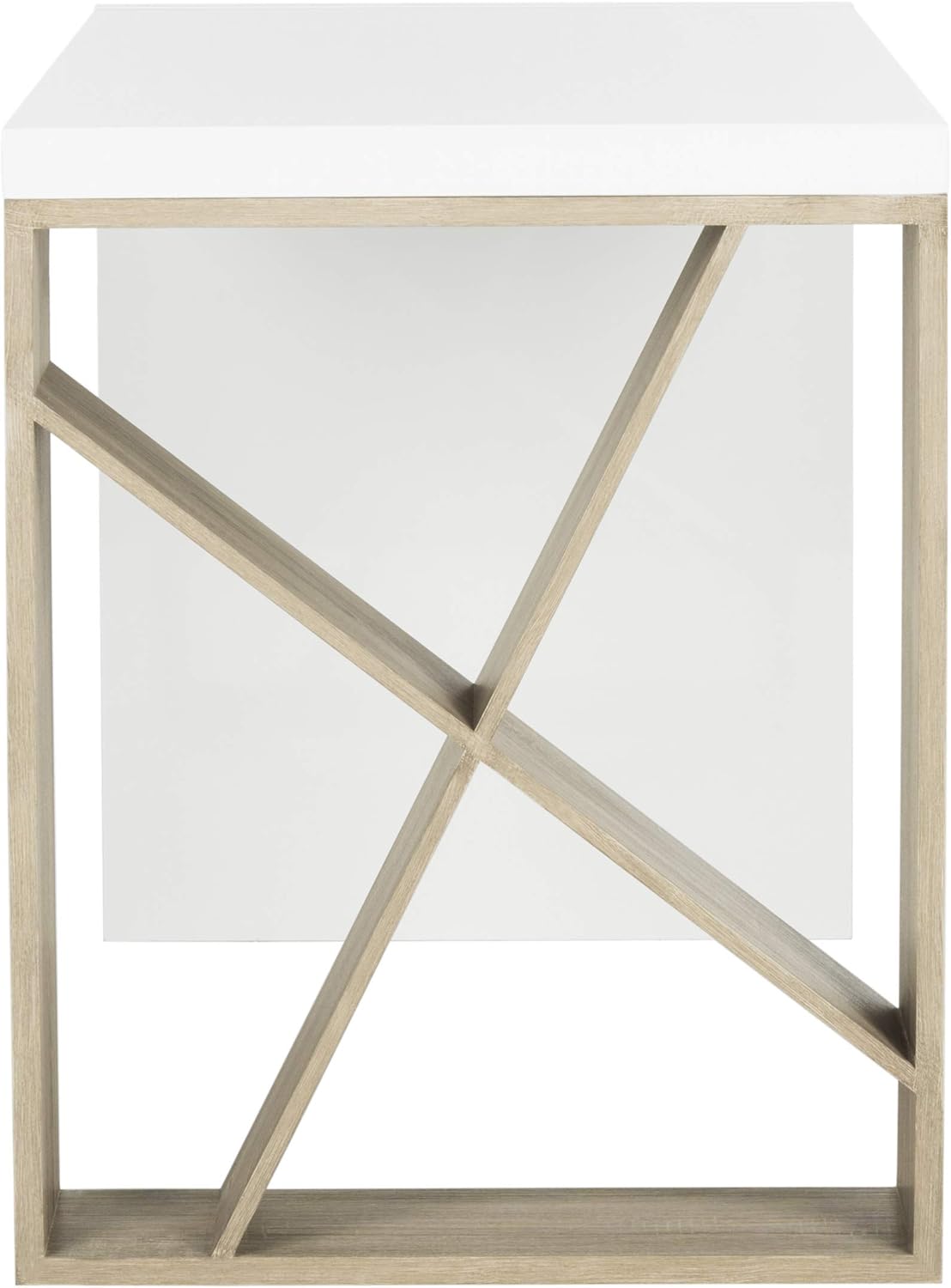 White Lacquer and Oak Desk M461