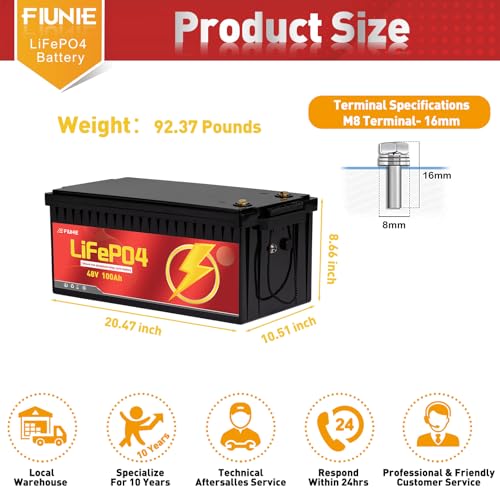 12V 100Ah LiFePO4 Deep Cycle Battery with Bluetooth U7628