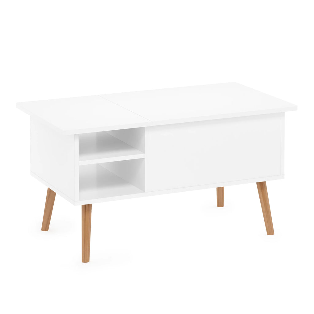 Lift Top Coffee Table with Wooden Leg M6487