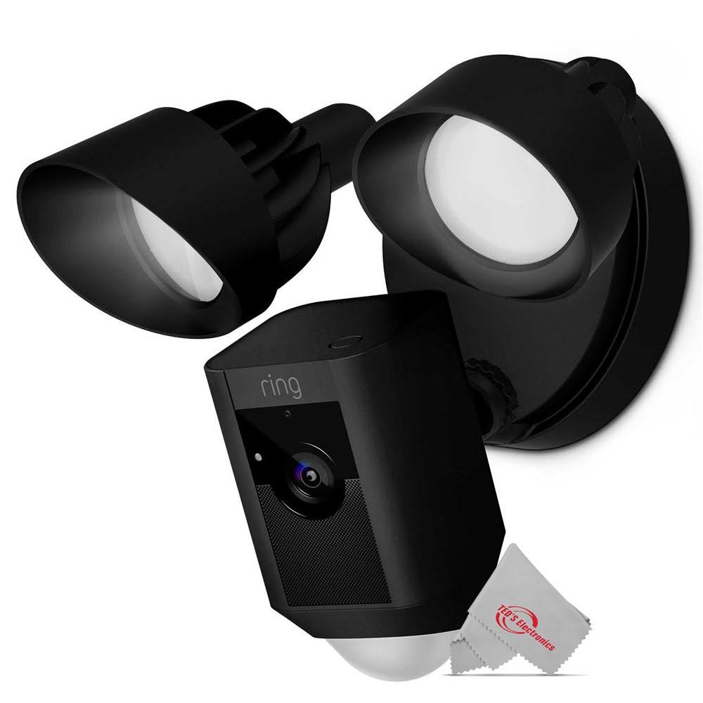 Black Outdoor Floodlight Camera H202