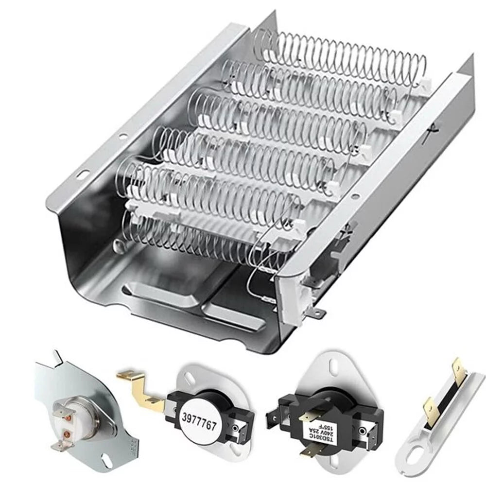 Dryer Heating Element with Thermostat and Thermal Fuse B446362