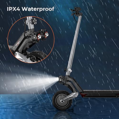 Electric Scooter with 800W Motor, 10'' Off Road Tires, Turn Signals & Storage Bag R179991