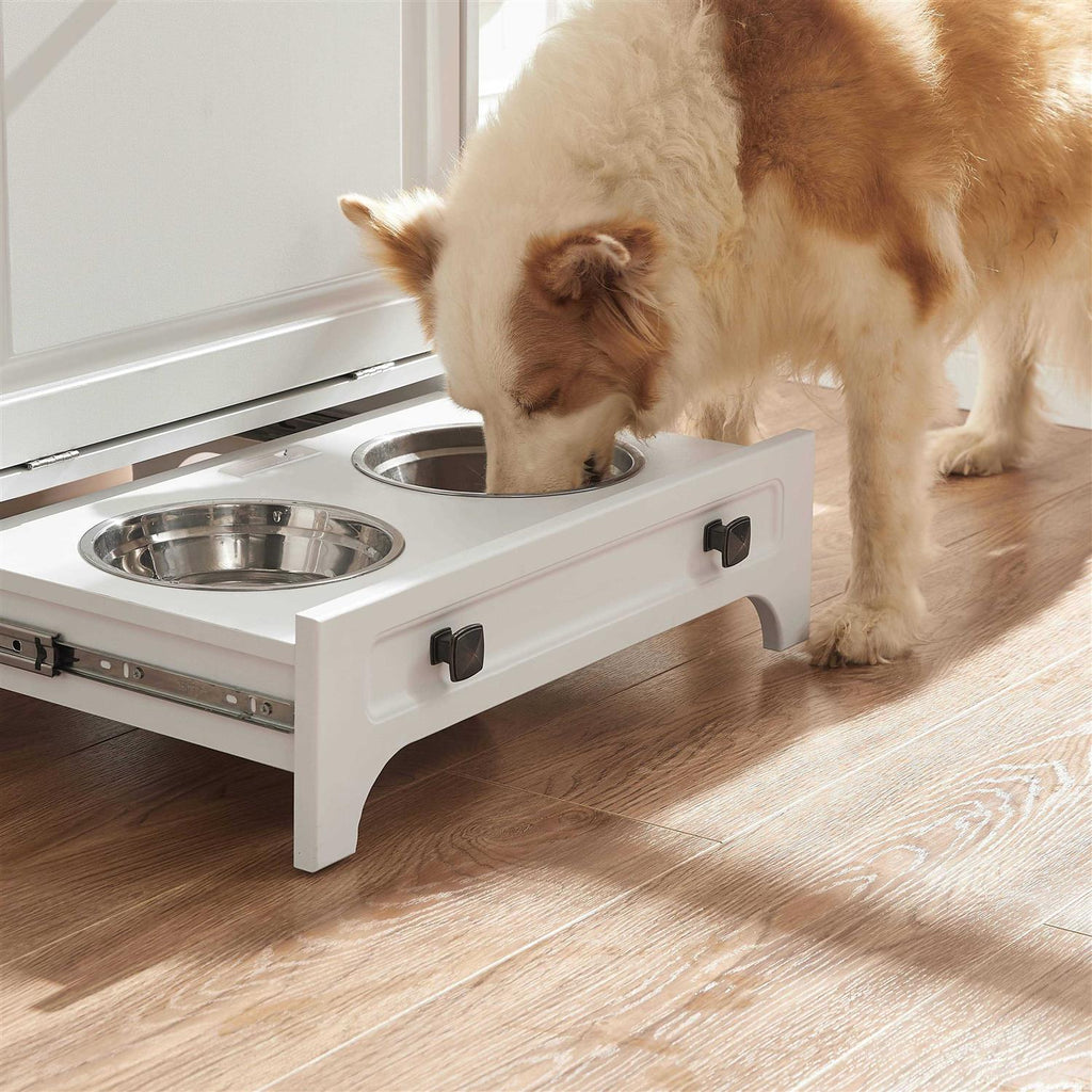Modern Pet Feeding Station with 2 Elevated Dog Bowls Q1879