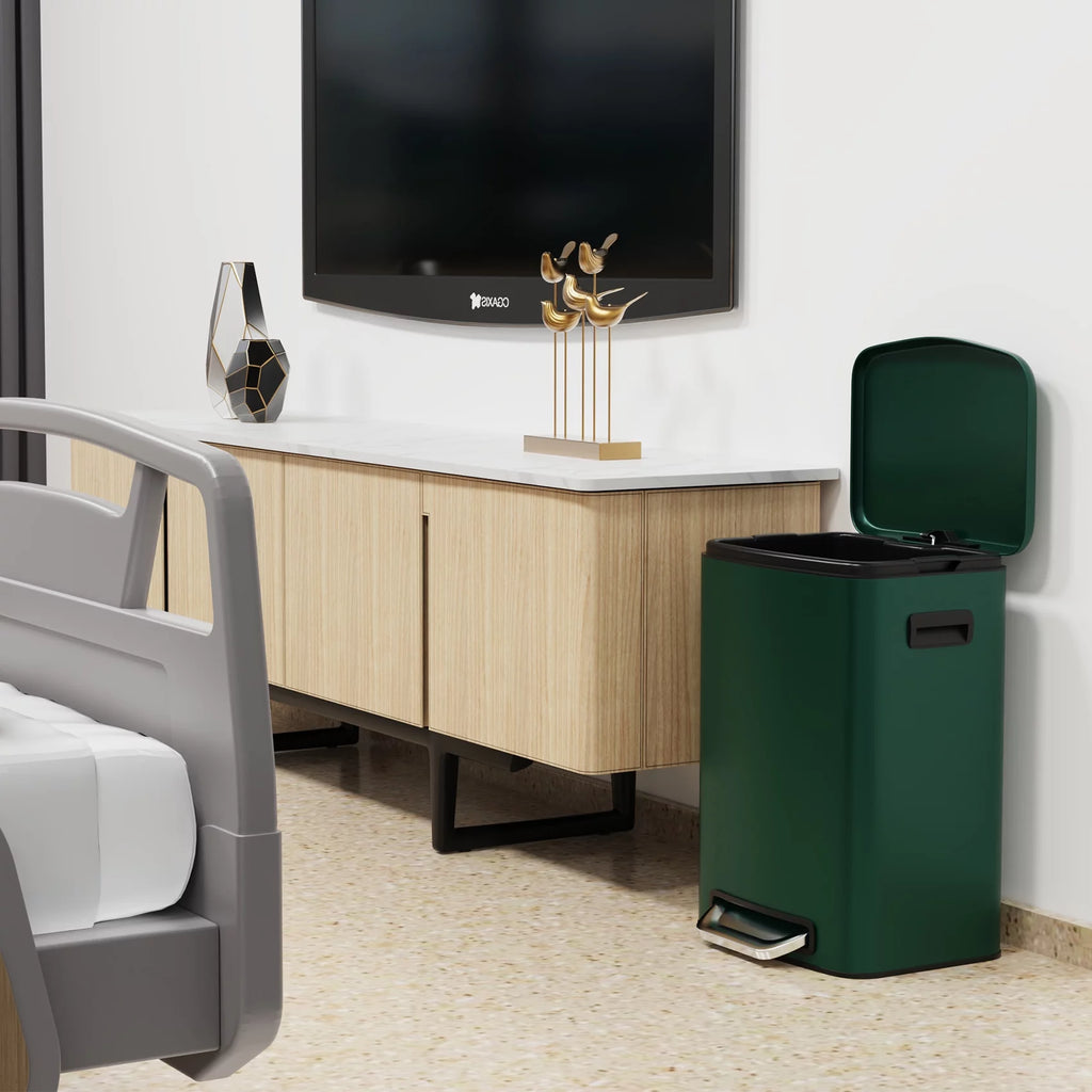 13 Gallon 50L Stainless Steel Trash Can with Lid O4964