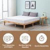 Queen Size 14-Inch Solid Wood Platform Bed Y78459