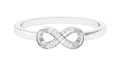 Two Tone Gold 925 Sterling Silver Infinity Ring S502
