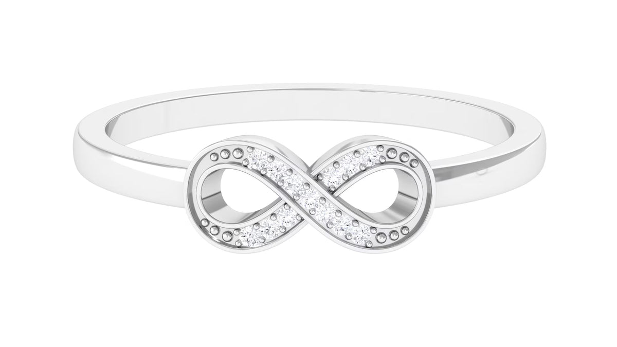 Two Tone Gold 925 Sterling Silver Infinity Ring S502