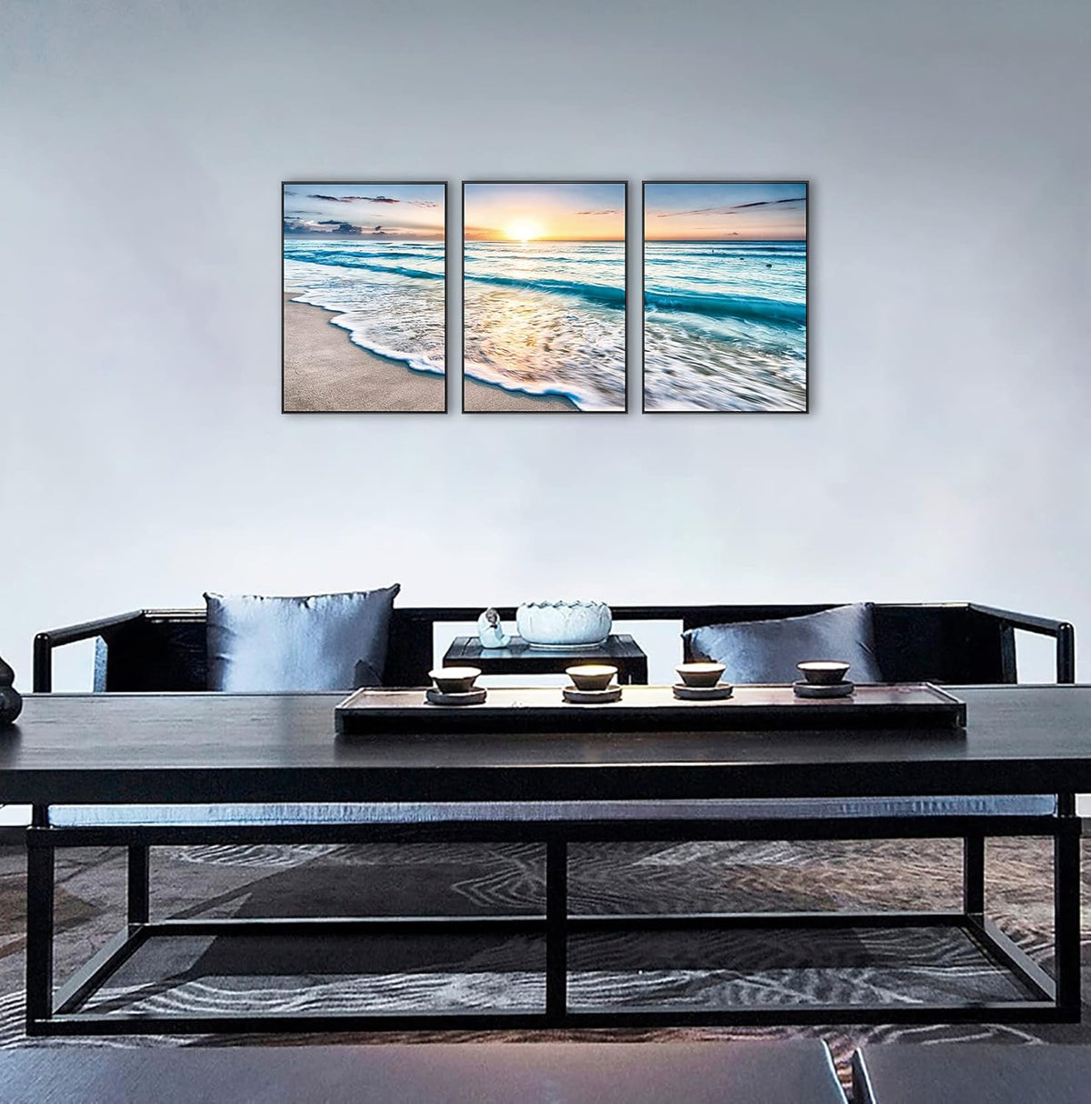 3 Pcs Framed 12x16 Beach Canvas Wall Art W811