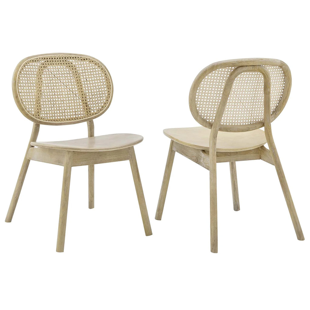 Wood Dining Side Chair Set of 2 in Gray X910897