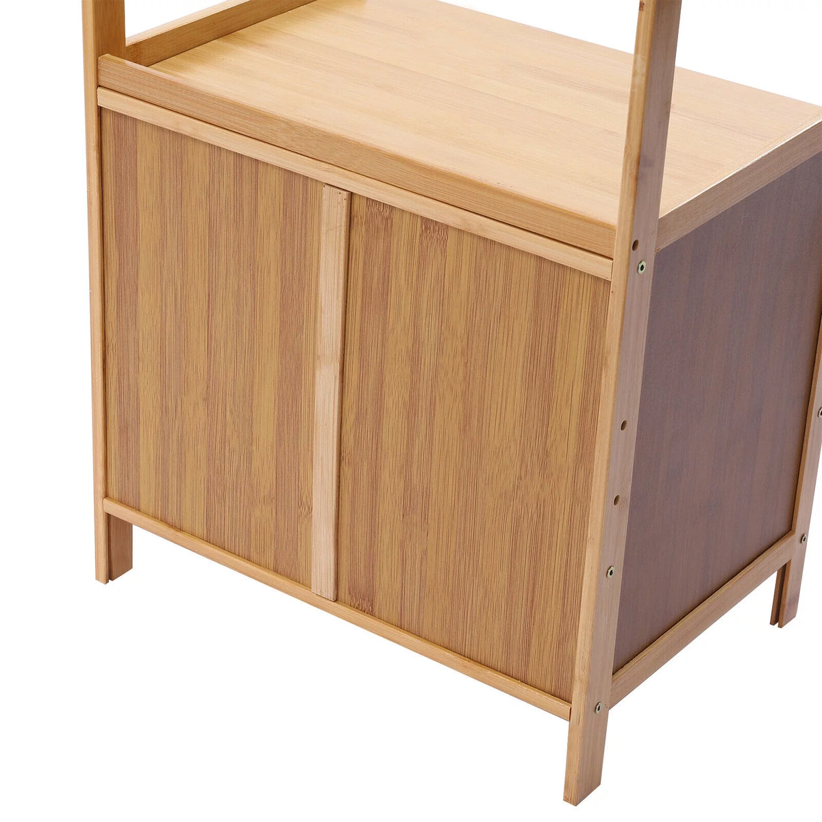 Bamboo Coat Hat Rack Shoe Bench with 8 Hooks A1241