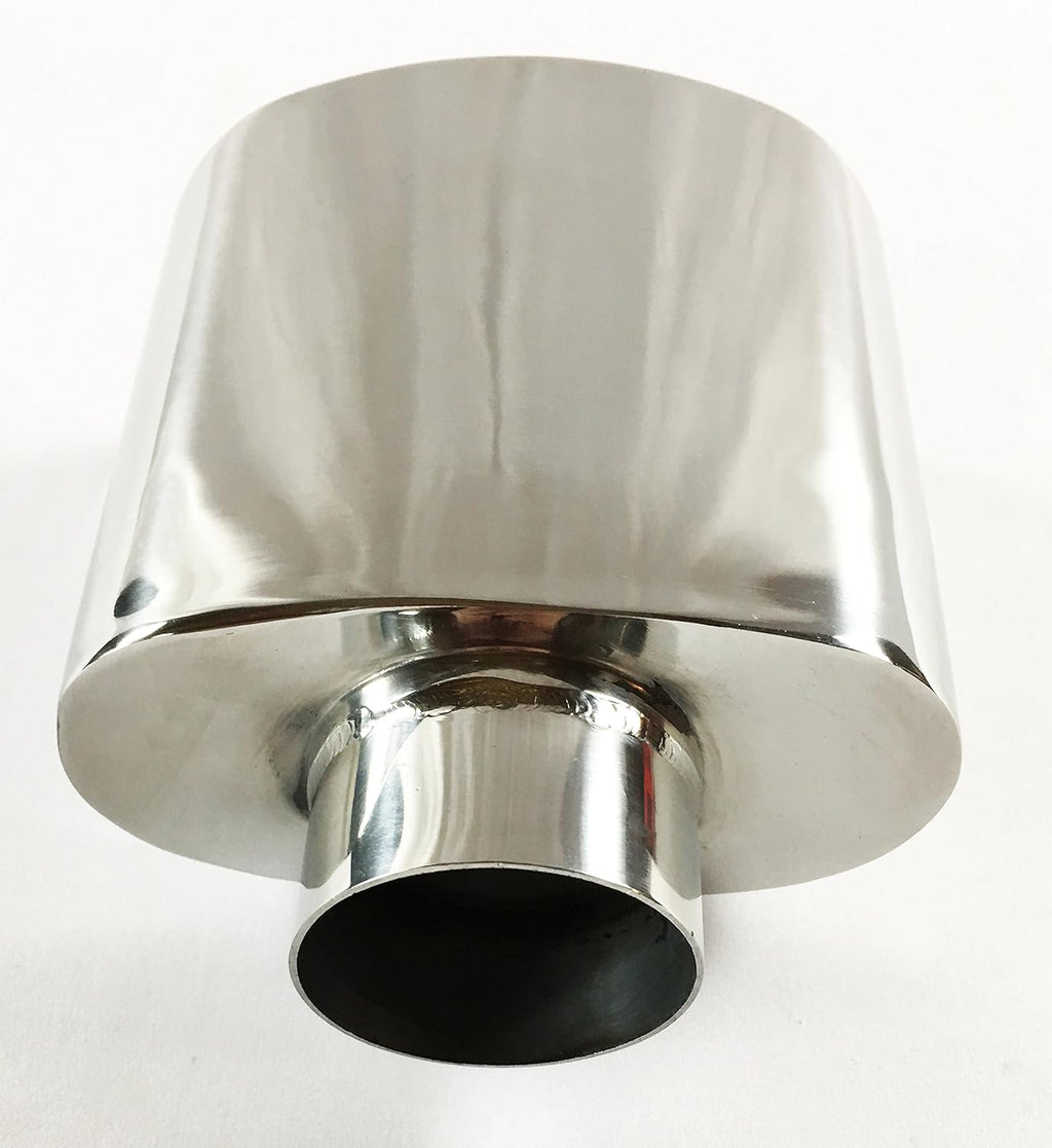 Double Wall Rolled Oval Split Stainless Steel Exhaust Tip Pack of 2 Y188