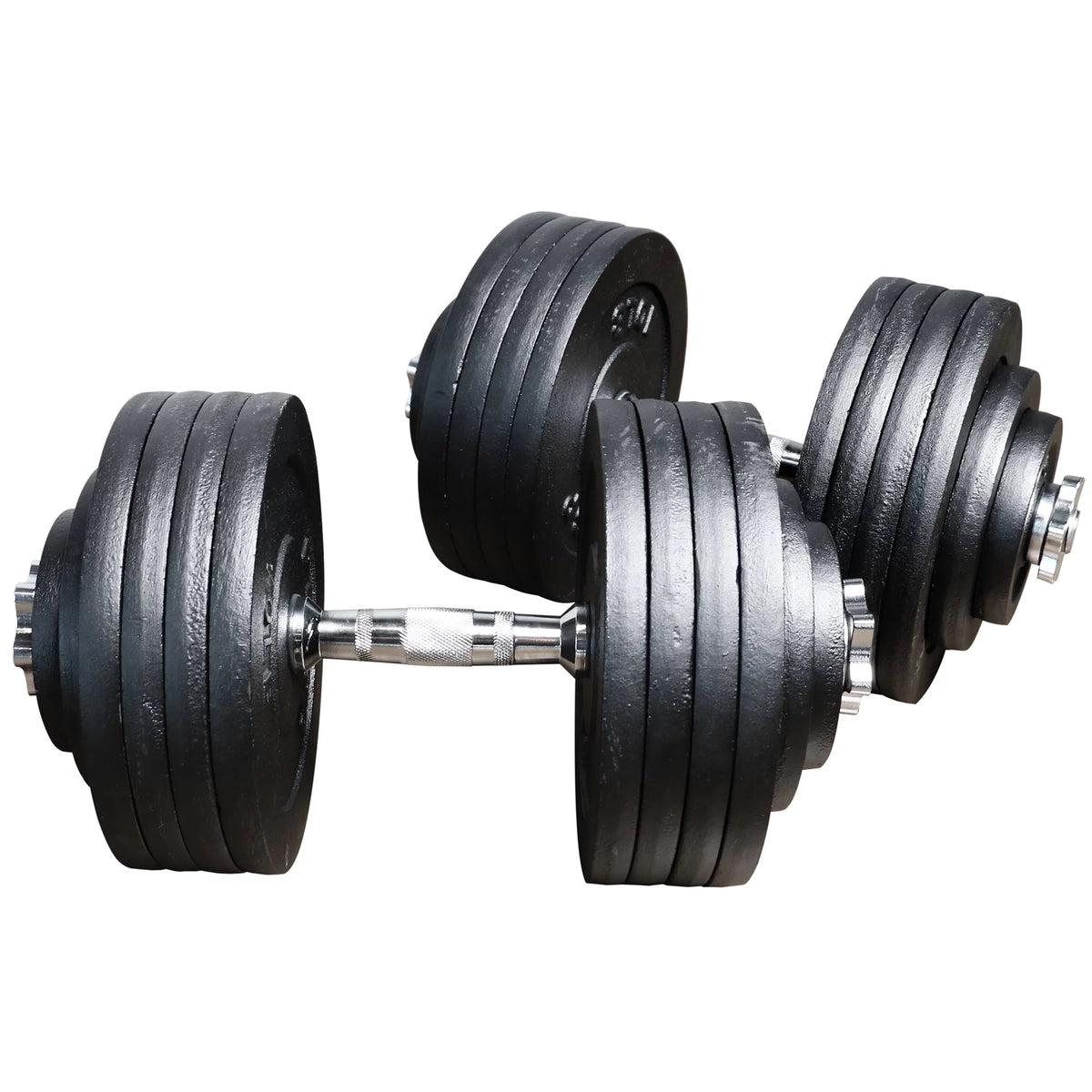 Adjustable Weight Dumbbells Set with Cast Iron Plates U313