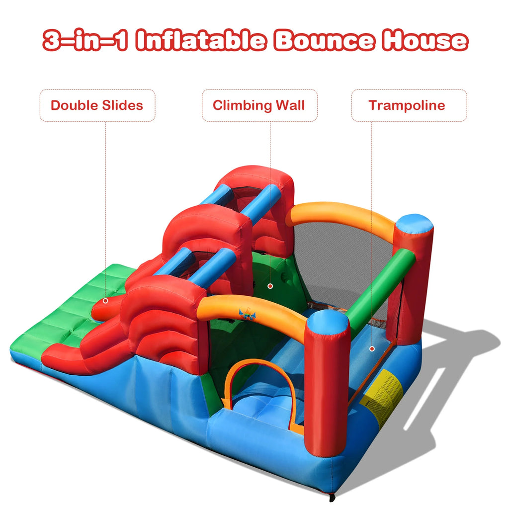 Inflatable Double Slide Bounce House with Blower Y568