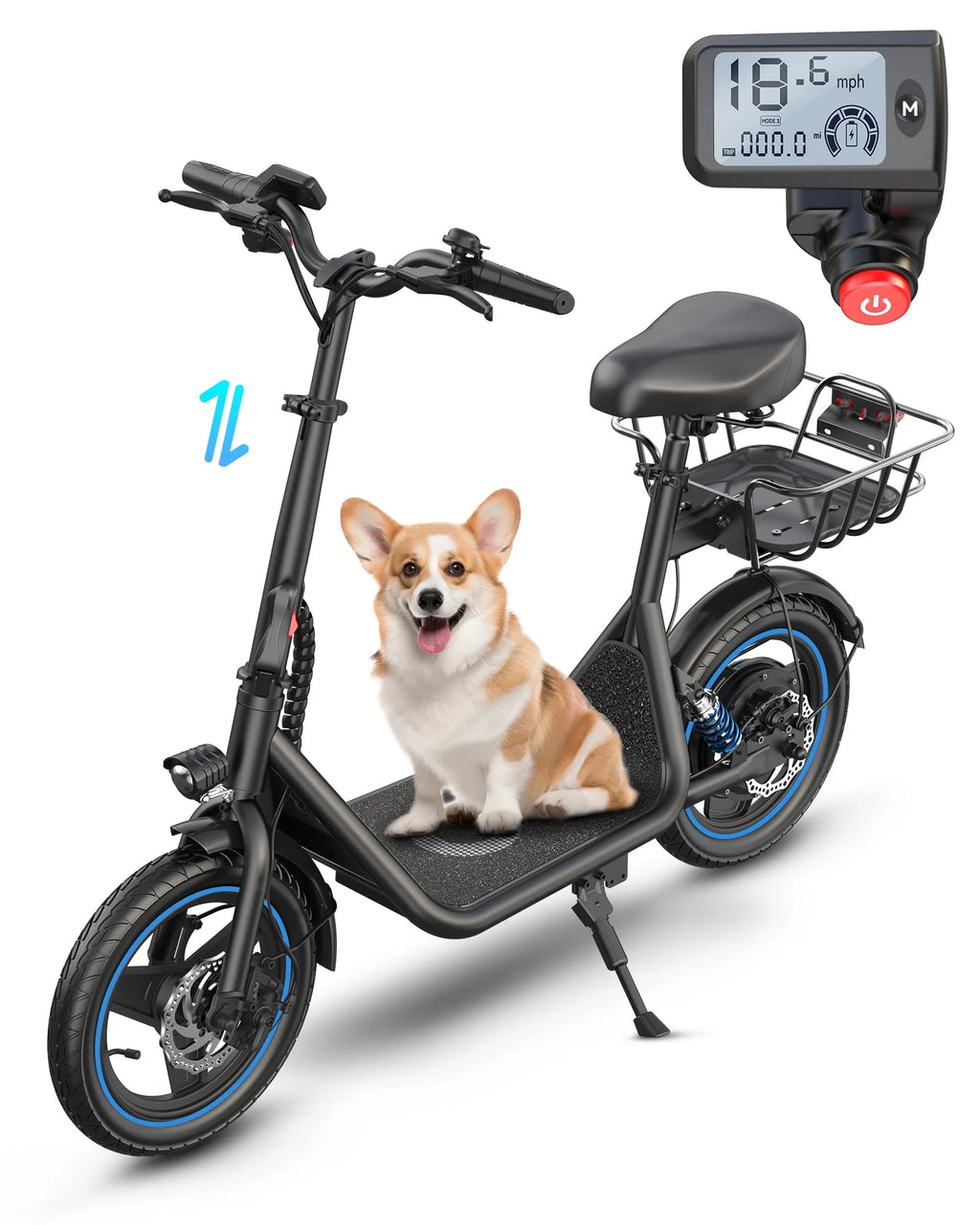 650W Electric Scooter with Seat L1265
