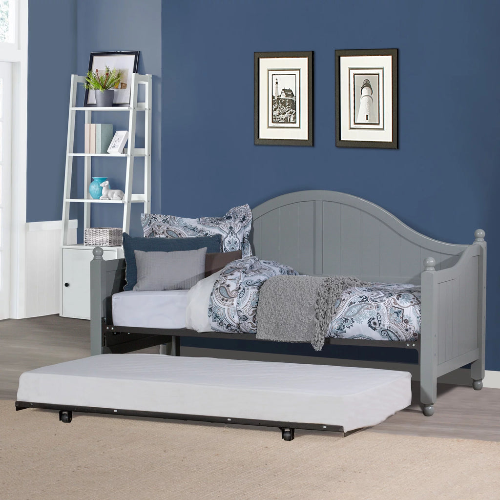Gray Wood Daybed with Trundle E935161