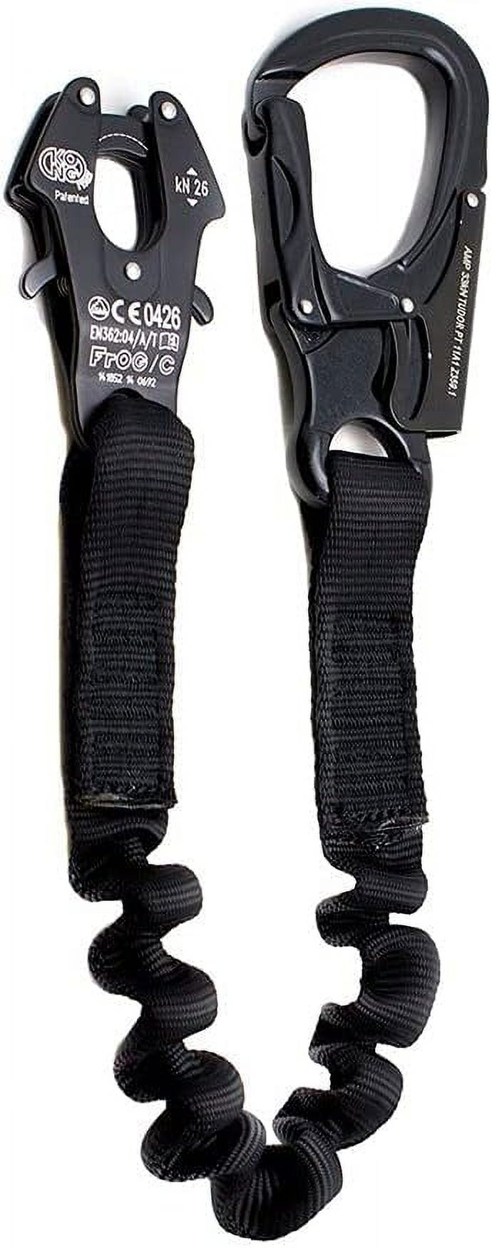 2Ft Elastic Bungee Lanyard with Snap Hook, Black, 24 Inches Q443840