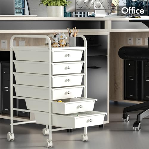 6 Drawer Plastic Rolling Storage Cart K31111