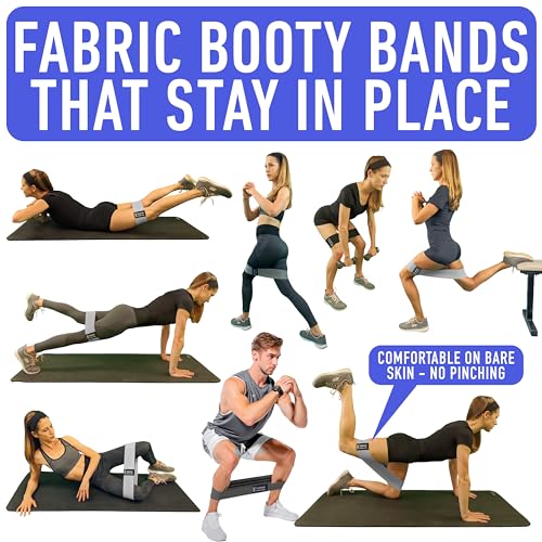 Resistance Bands for Working Out, 4 Fabric Elastic Bands Set V26138