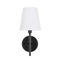 1-Light White Shade Wall Sconce P744