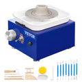 Mini Pottery Wheel 2-Turntables Ceramic Clay Forming Machine 30-Watts 0-300 RPM Z283