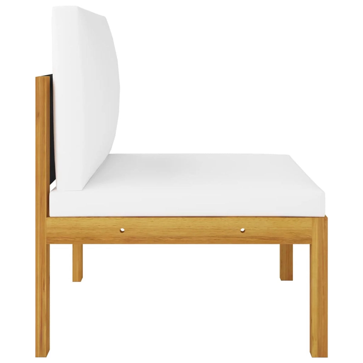 Cream White Acacia Wood Rope Middle Sofa E417436