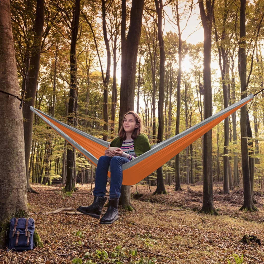 Camping Hammock Double Portable Dark Green I68062