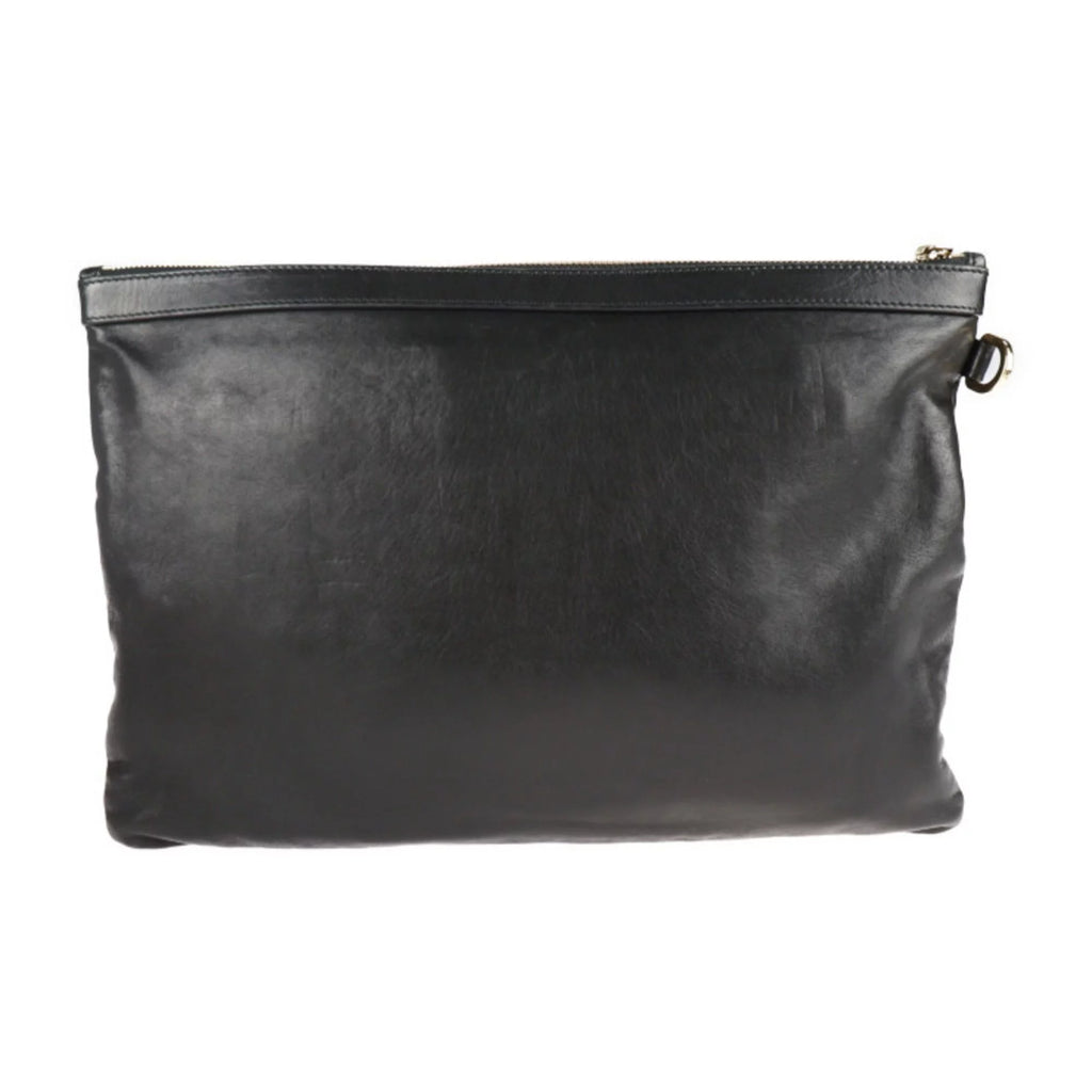 Black Leather Clutch O944574