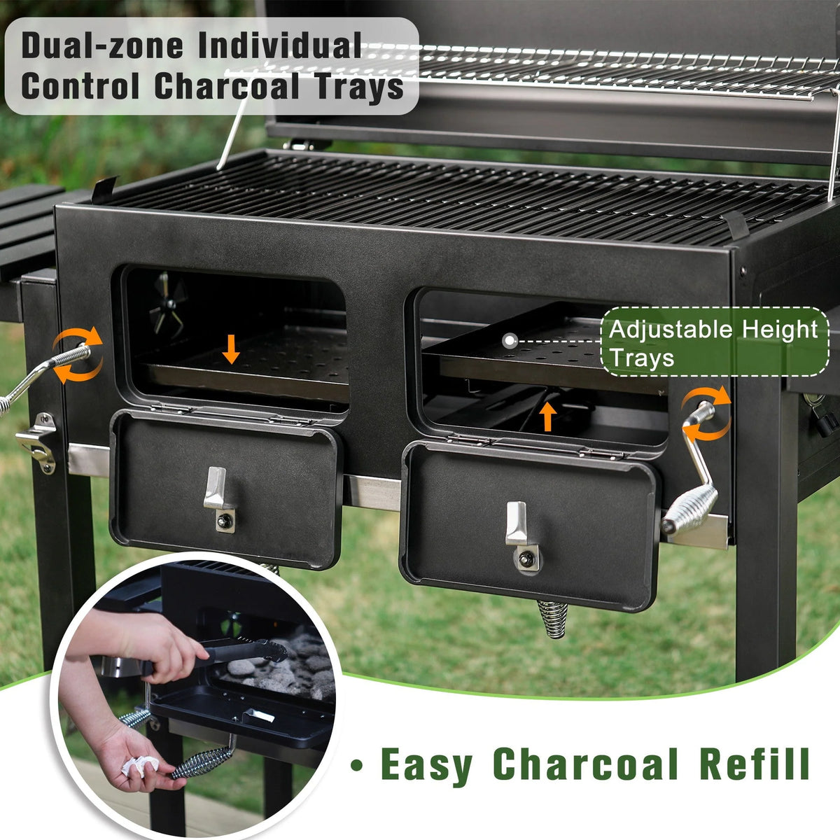 34-inch Portable Charcoal BBQ Grill Z805293