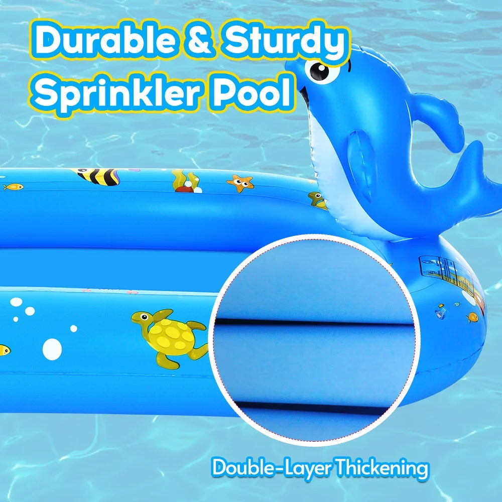 Inflatable Sprinkler Pool 170 * 101cm / 67 * 40in Kiddie Pool K53264