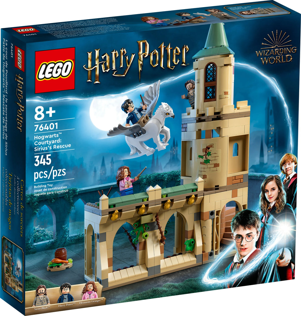LEGO Harry Potter Hogwarts Courtyard Castle Tower Toy with Buckbeak Hippogriff Figure and Prison Cell C240