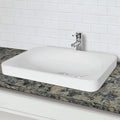 White Semi-Recessed Rectangular Lavatory Sink A3242