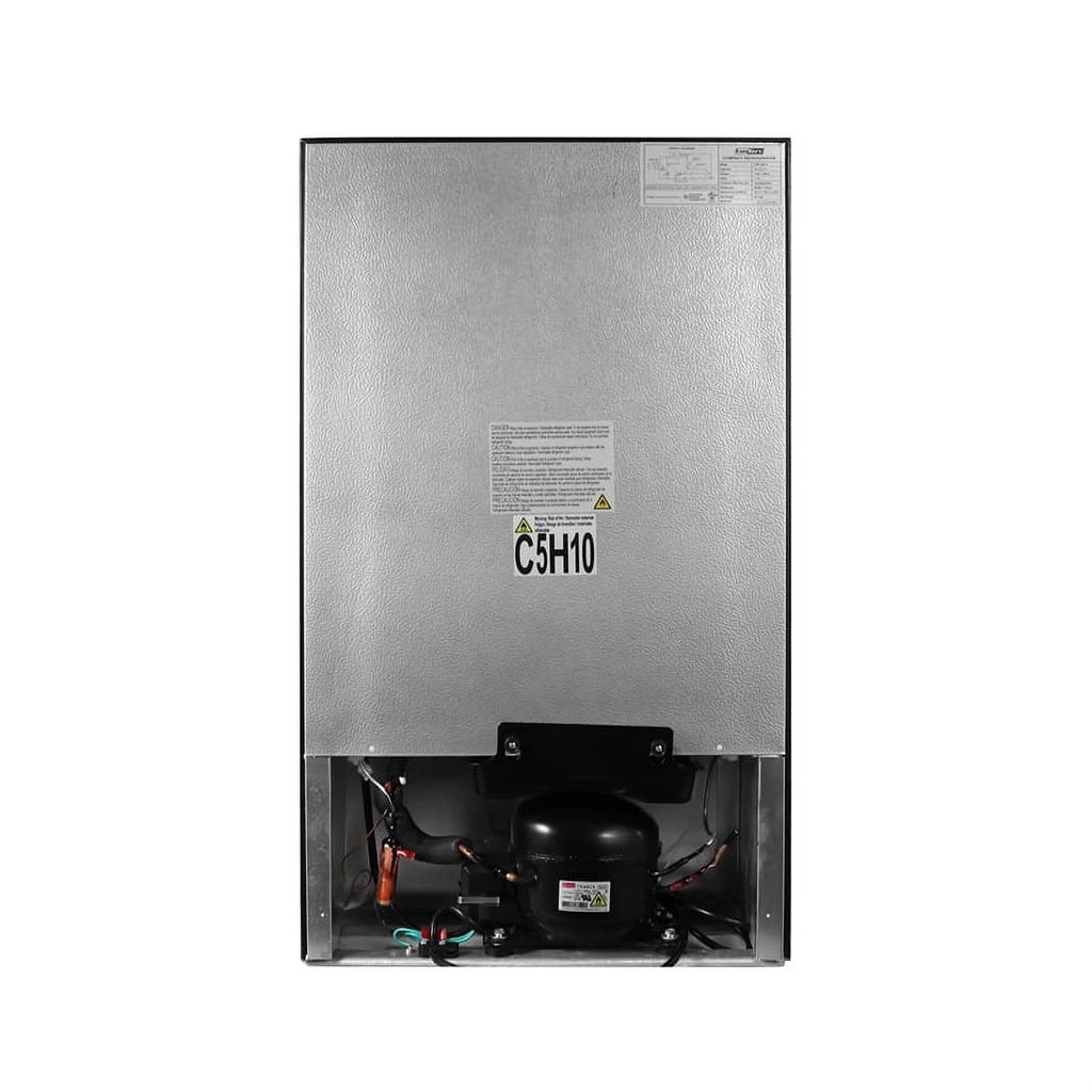 2 Door Mini Freestanding Refrigerator with Freezer in Black E9564