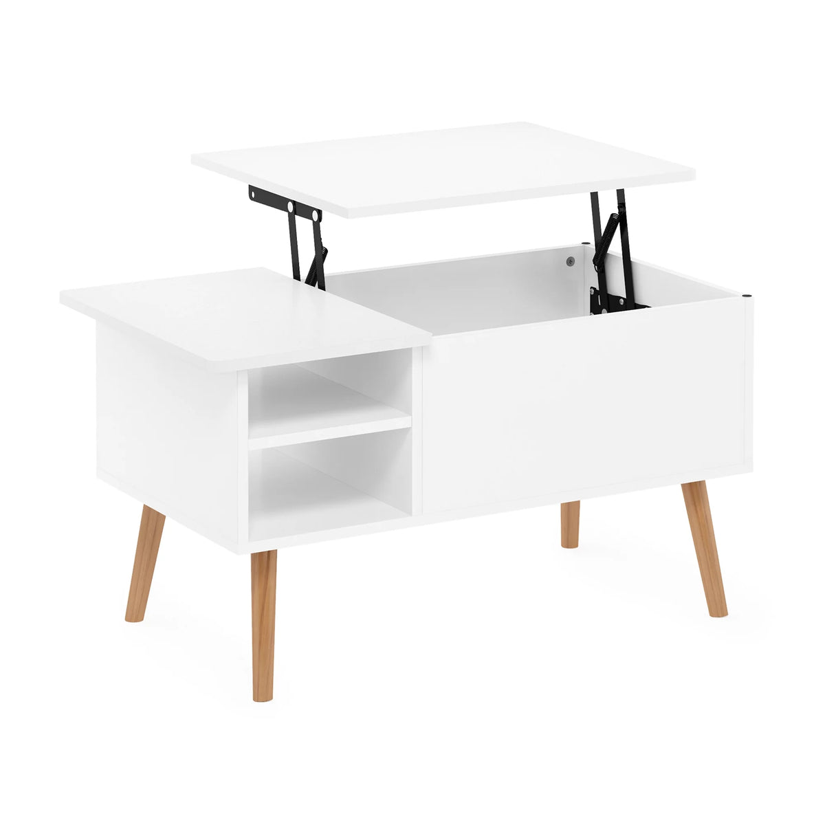 Lift Top Coffee Table with Wooden Leg M6487
