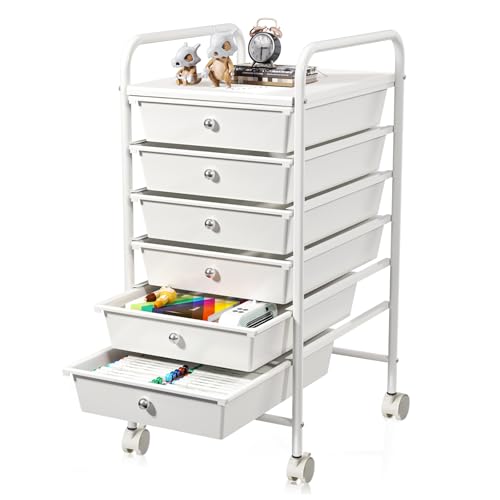 6 Drawer Plastic Rolling Storage Cart K31111