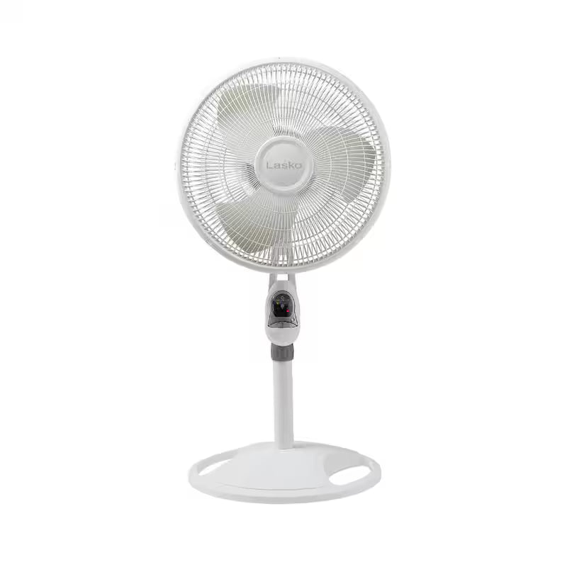 16 in. 3 Speed Oscillating Pedestal Fan with Remote Control in White Q433