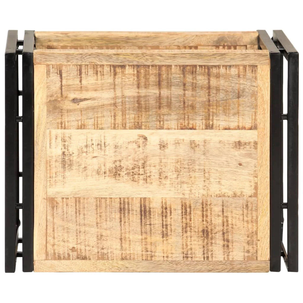 Side Table with Storage Shelf Mango Wood E584