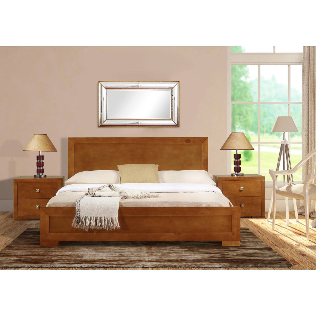 Queen Platform Bed I224344