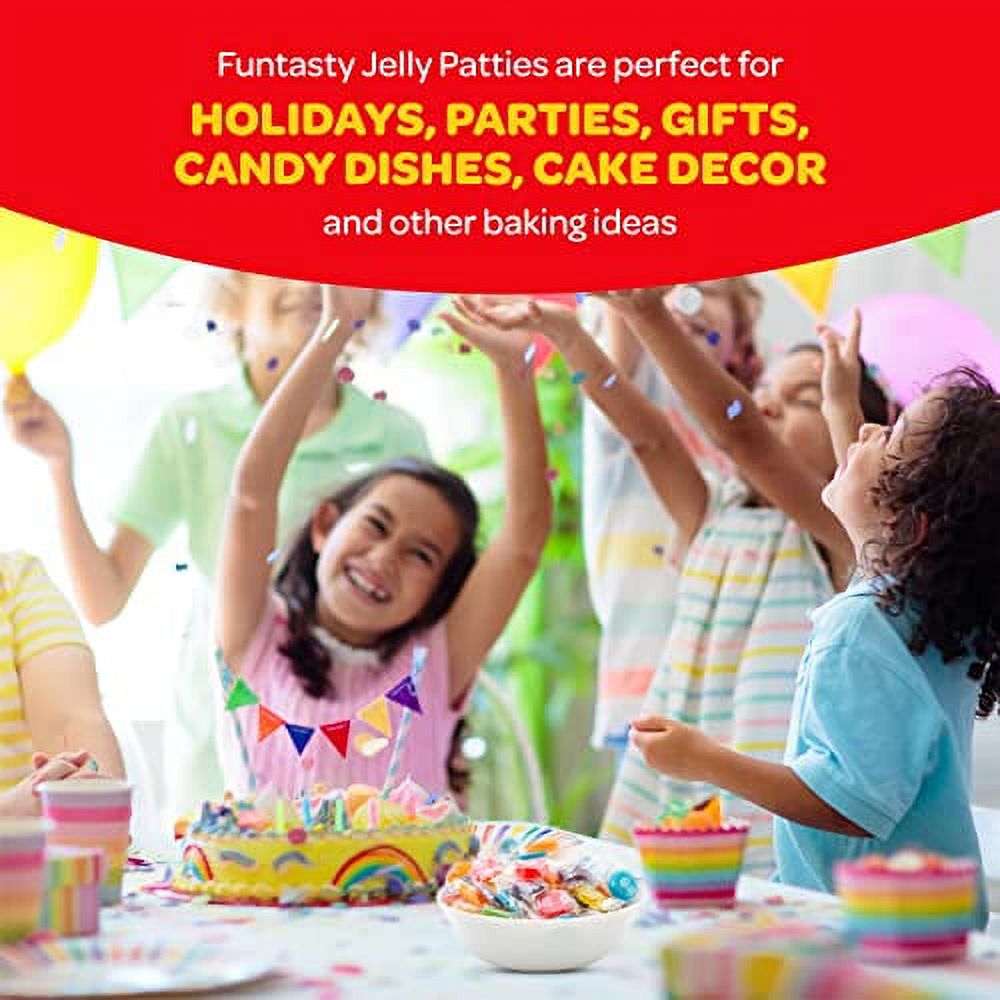 Fruit Disk Jelly Patties Candy, Individually Wrapped, 2 Pounds Z927