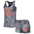 Charcoal Scoop Neck Racerback Tank and Shorts Sleep Set A521704