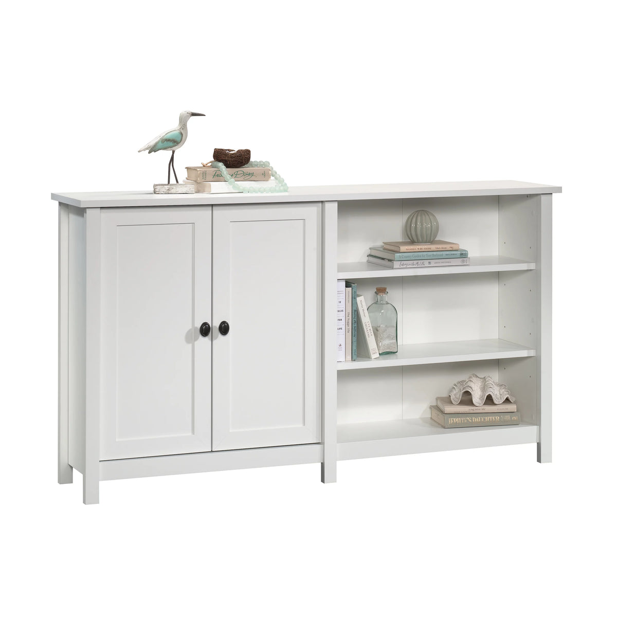 Soft White Storage Console TV Stand O5971