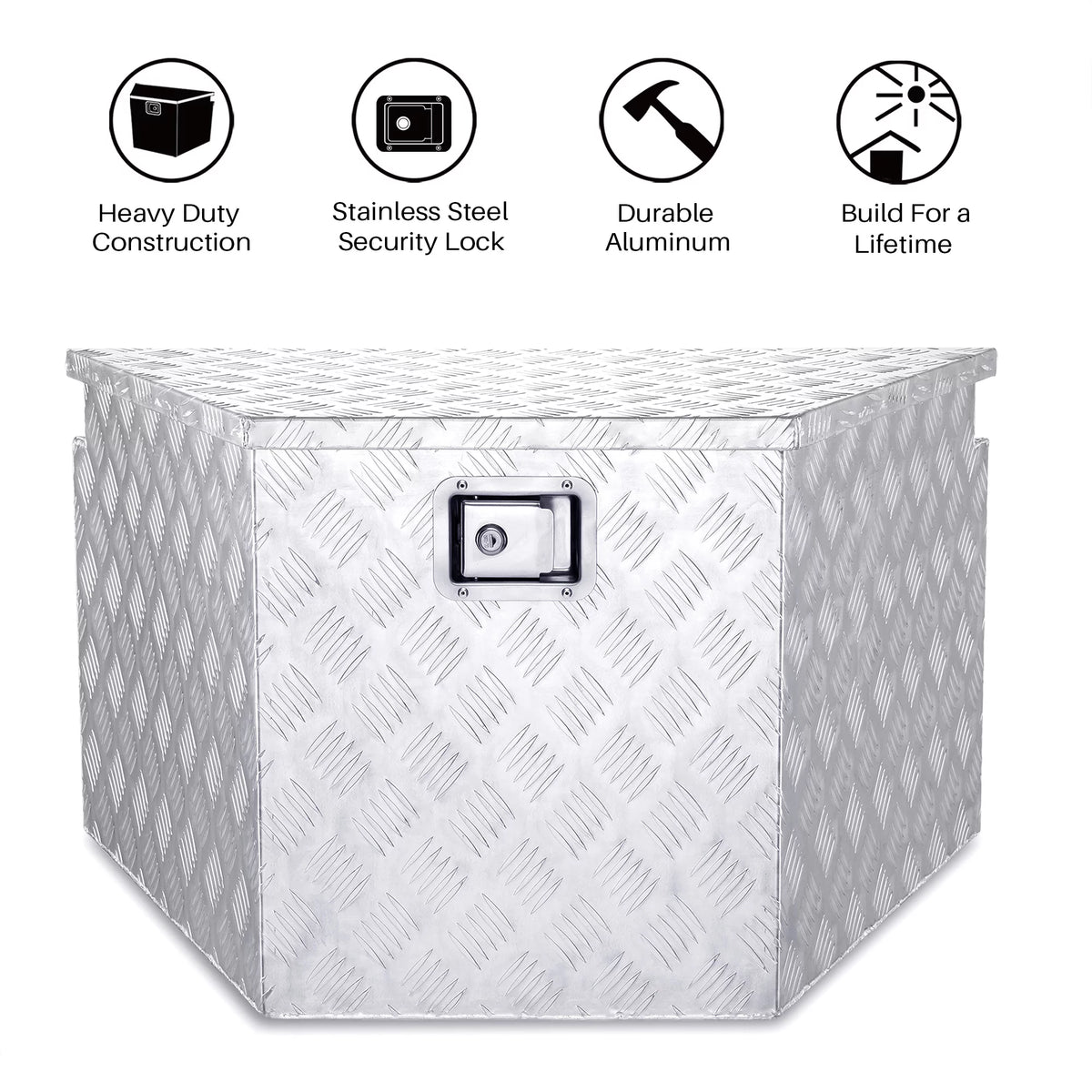 Aluminum Tongue Storage Tool Box Q724